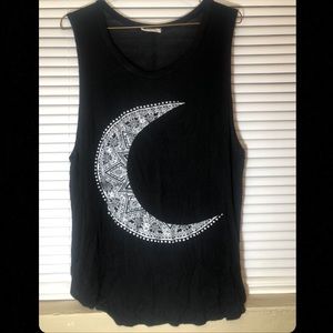 Womens Medium Black Tres Bien Sleeveless Shirt